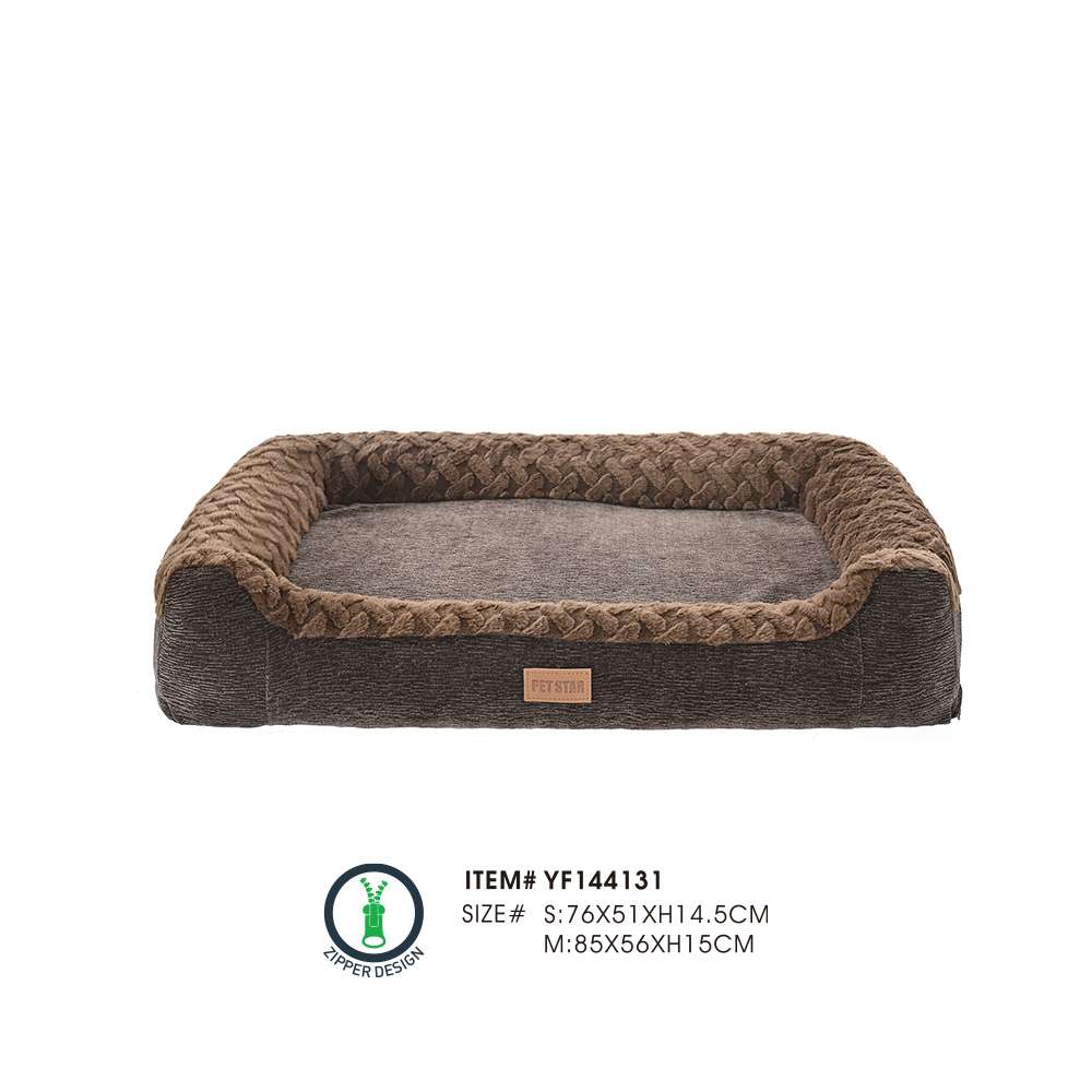 Teddy Fleece Memory Foam Dog Bolster Bed