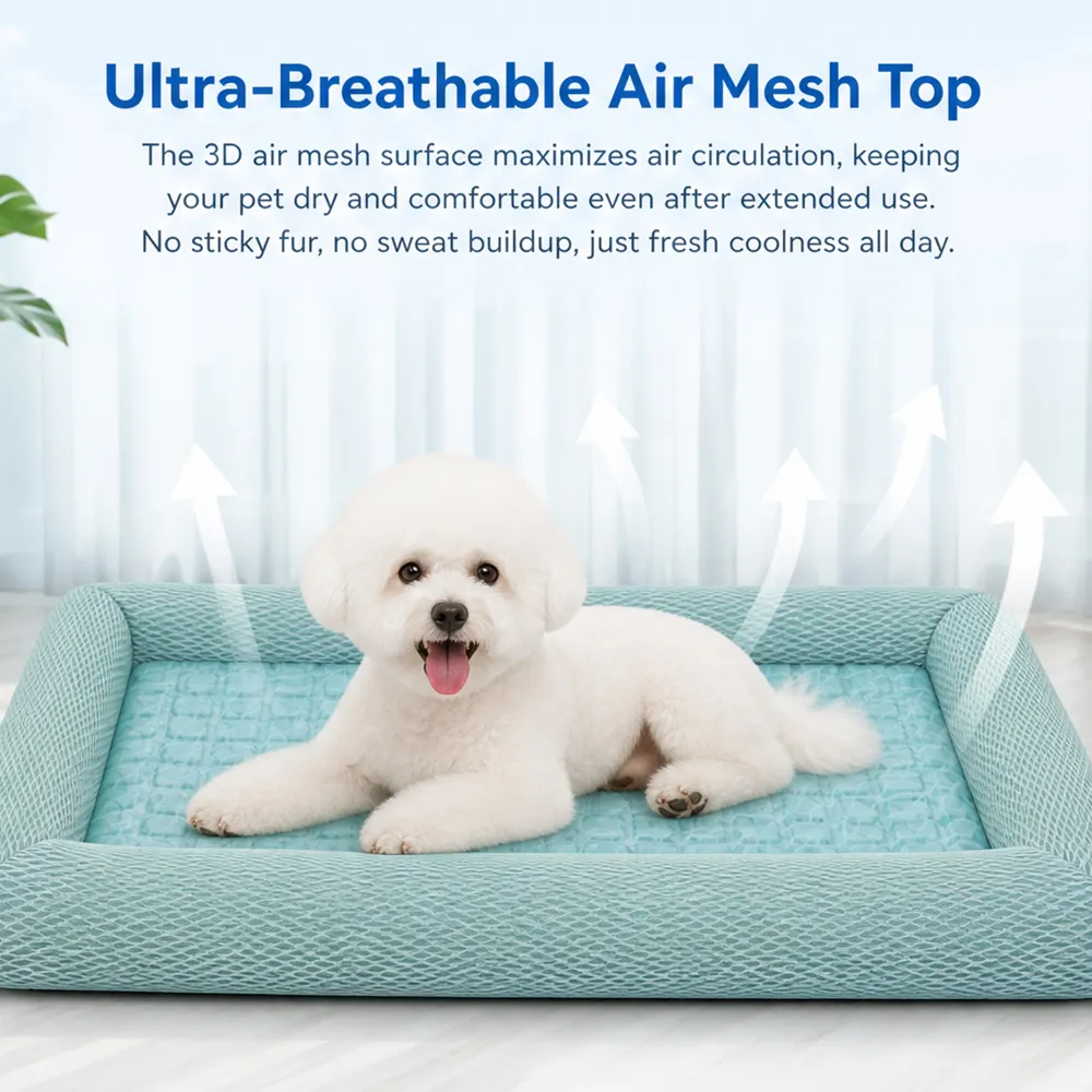 Wholesale Cooling Dog Mat 3-Layer Technology TPE Gel Pad Easy Clean Pet Floor Mat