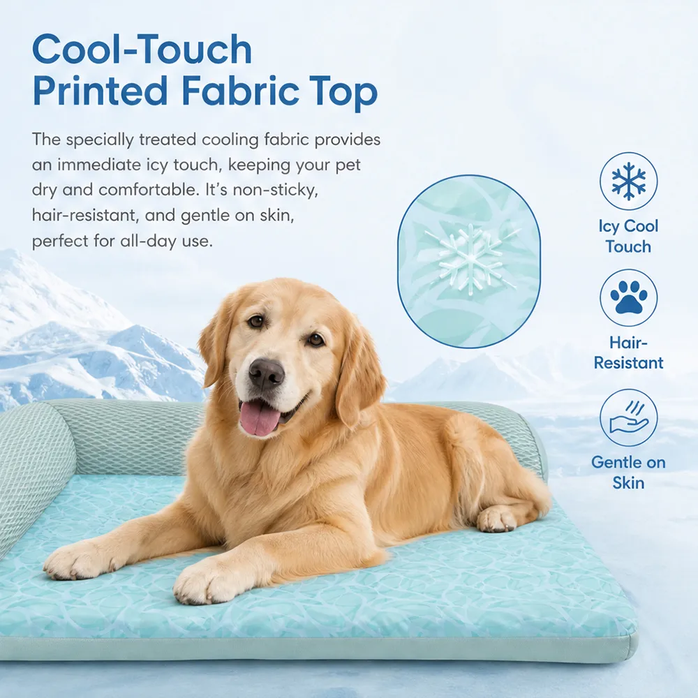 Wholesale Cooling Dog Mat 3-Layer Technology TPE Gel Pad Easy Clean Pet Floor Mat