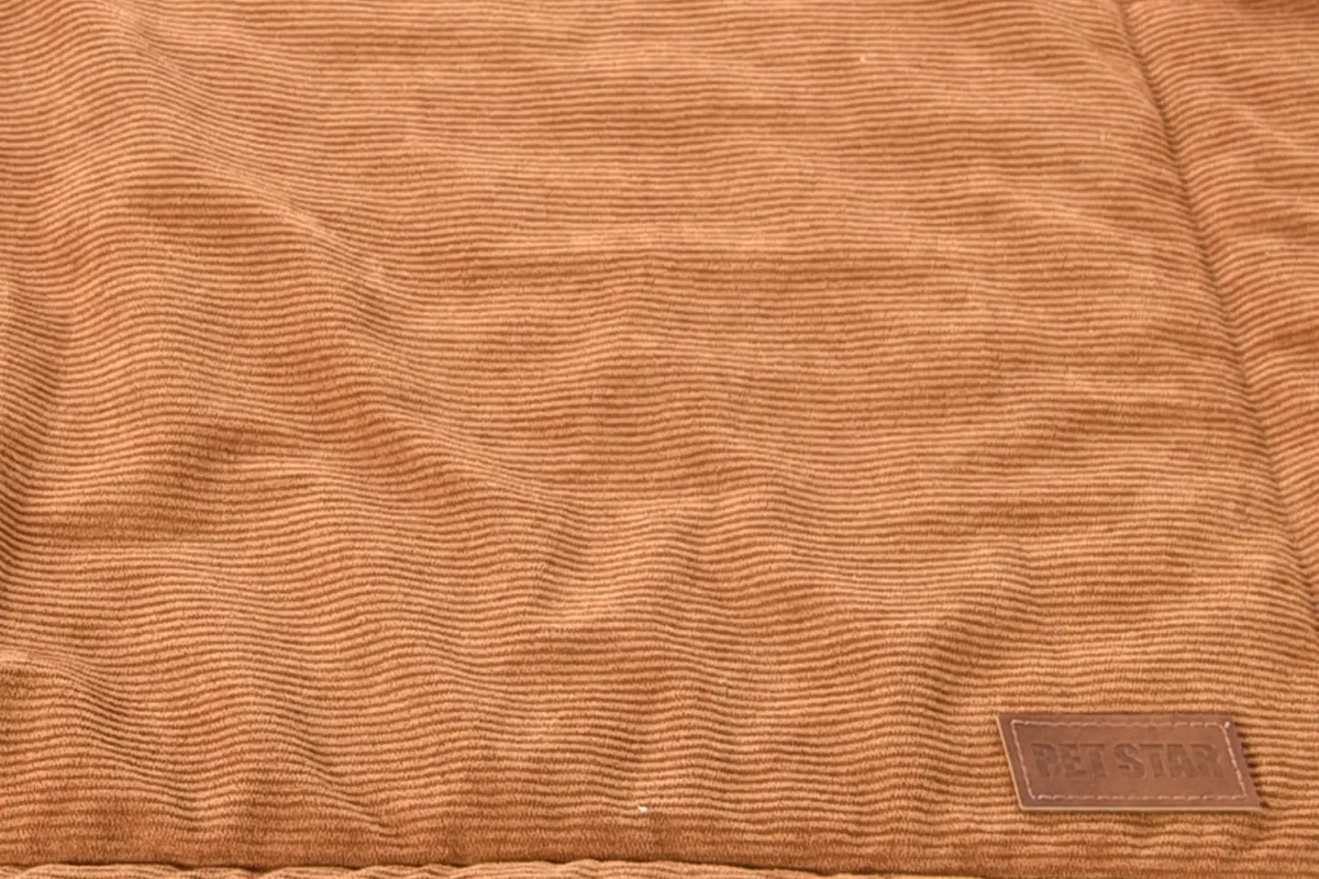 YF142249 textured velvet fabric detail with custom logo label