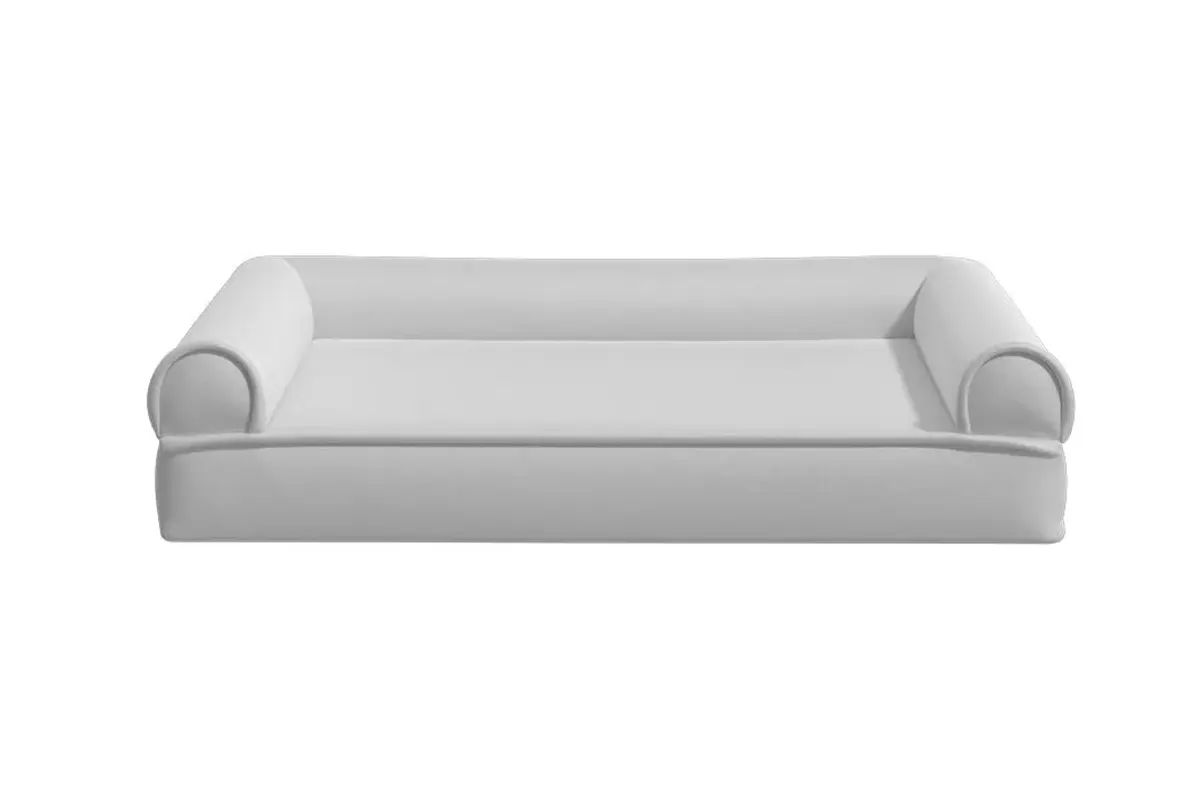 Large dog bed long sofa bolster construction for OEM size development