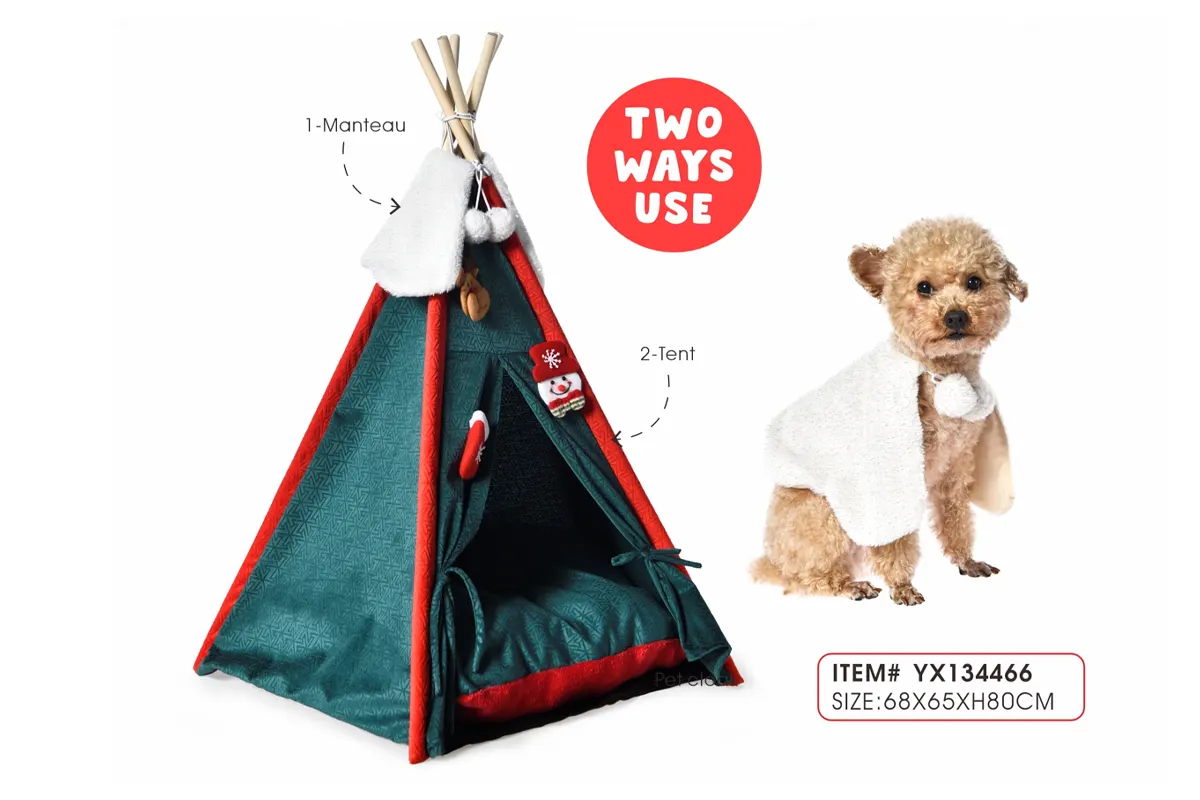 Christmas pet tent and seasonal structural pet bed designs
