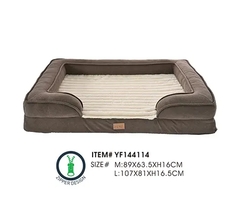 Waterproof sofa dog bed YF144114 at 107 x 81 x H16.5 cm with PP cotton filling