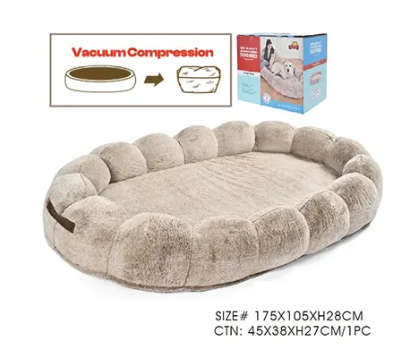 Oversize flat large dog bed YF142264 at 175 x 105 x H28 cm with a high-density foam core
