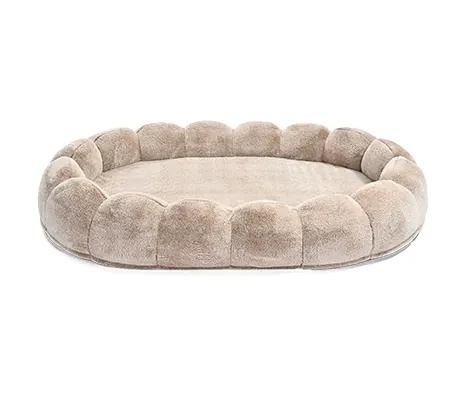 Side profile of the YF142264 oversize large dog bed showing overall height