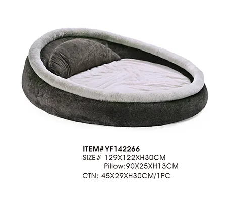 Oversize nest large dog bed YF142266 at 129 x 122 x H30 cm with hybrid filling