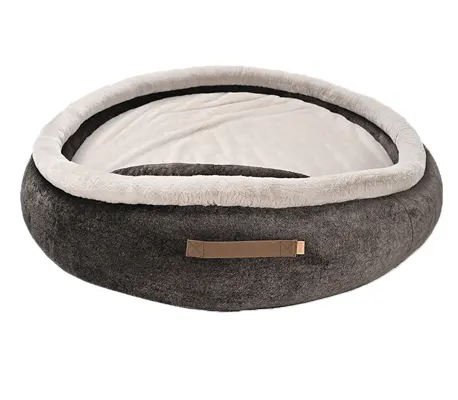 Side profile of the YF142266 oversize nest large dog bed showing its deep wall