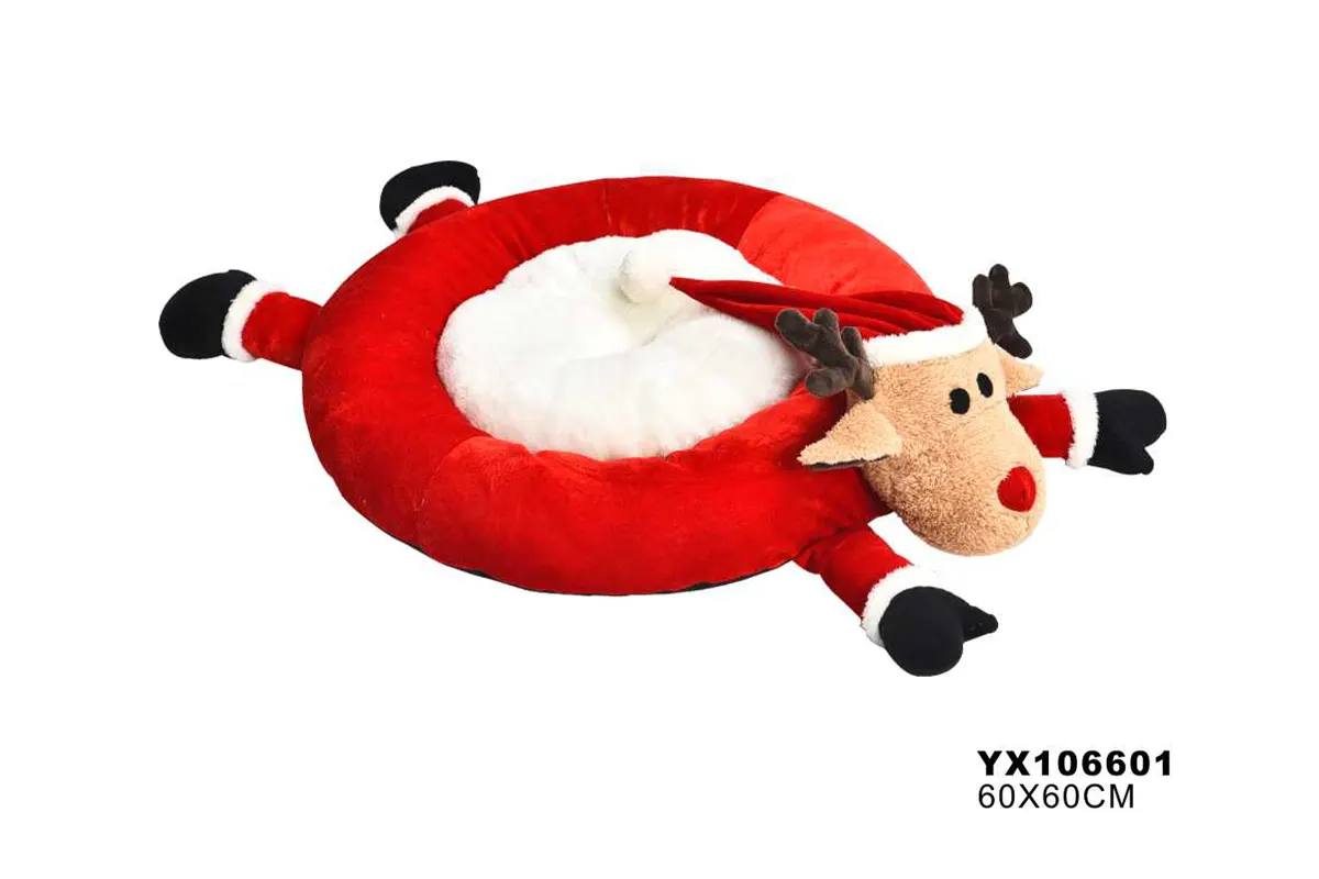 Novelty shaped Christmas pet beds custom developed for wholesale buyers